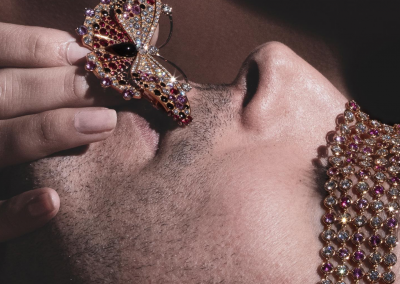 Marco Tassini covered in Van Cleef and Arpels photographed by Alexandra Mas