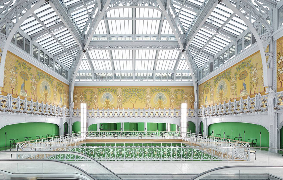 the Jugendstil dome of la samaritaine, famous parisian department-store