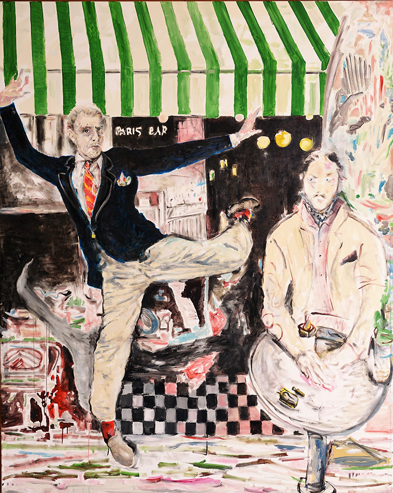 Michel Würthle & Haralampi G. Oroschakoff „In and out in Charlottenburg II“, 2019 oil, pigments on canvas 200 x  160 cm Private collection Berlin