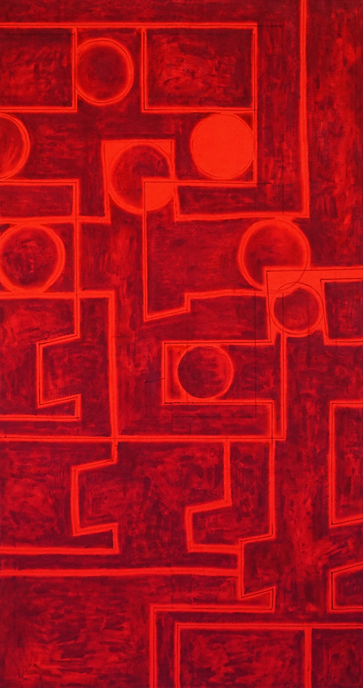 Oh yeah Mama Dada, 2019, Acryl, Pigmente auf Samt, 160 x 85 cm Haralampi G. Oroschakoff Oh yeah Mama Dada, 2019, EDGE mag