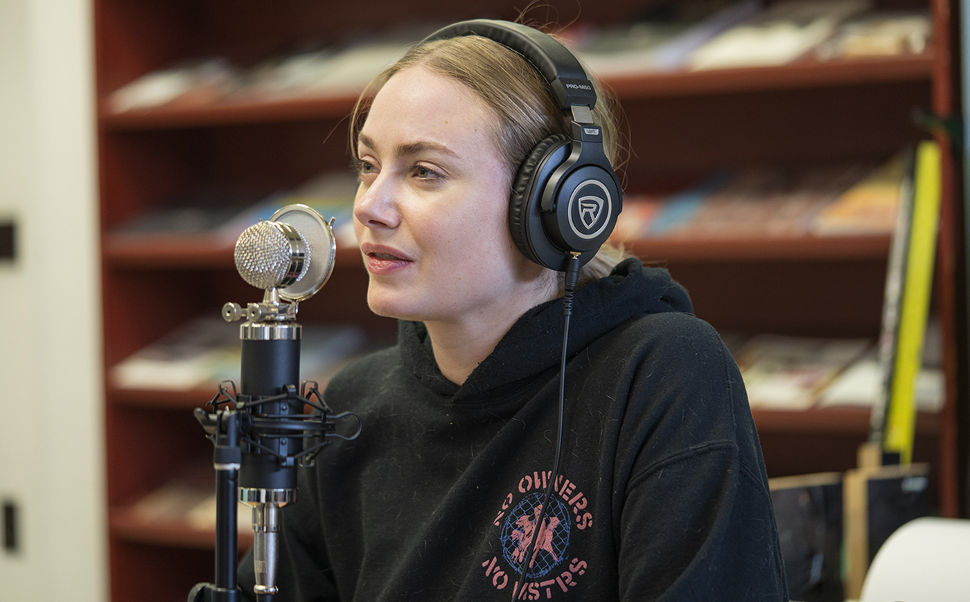 Miranda registering a podcast Miranda Metcalf director of the Institute of Electronic Arts Alfred University New York, Art department EDGE mag