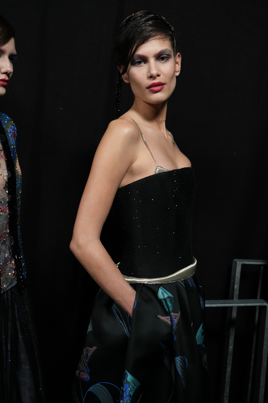 backstage photography by Marco Tassini during Armani Prive fashion show