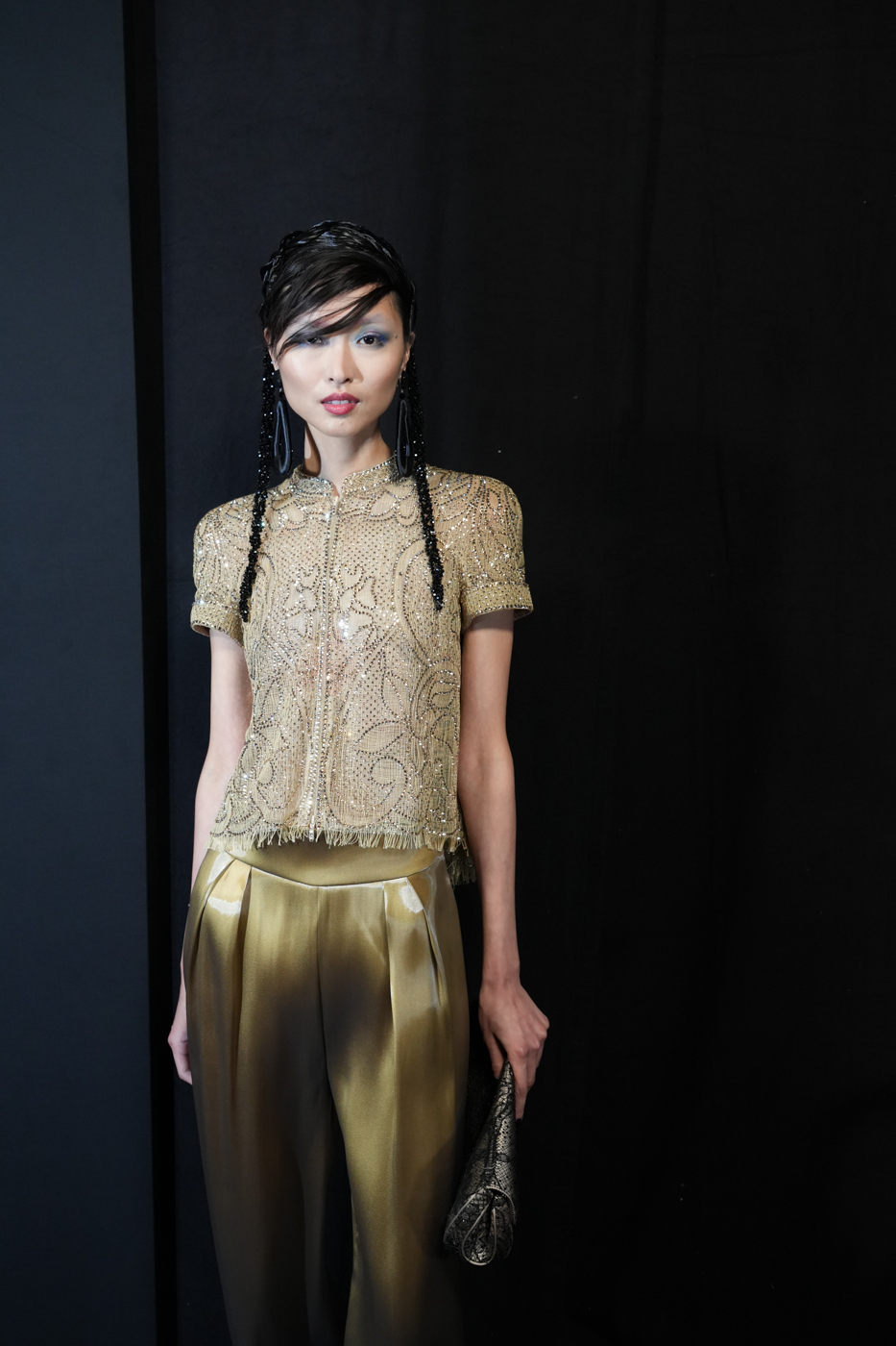 backstage photography by Marco Tassini during Armani Prive fashion show