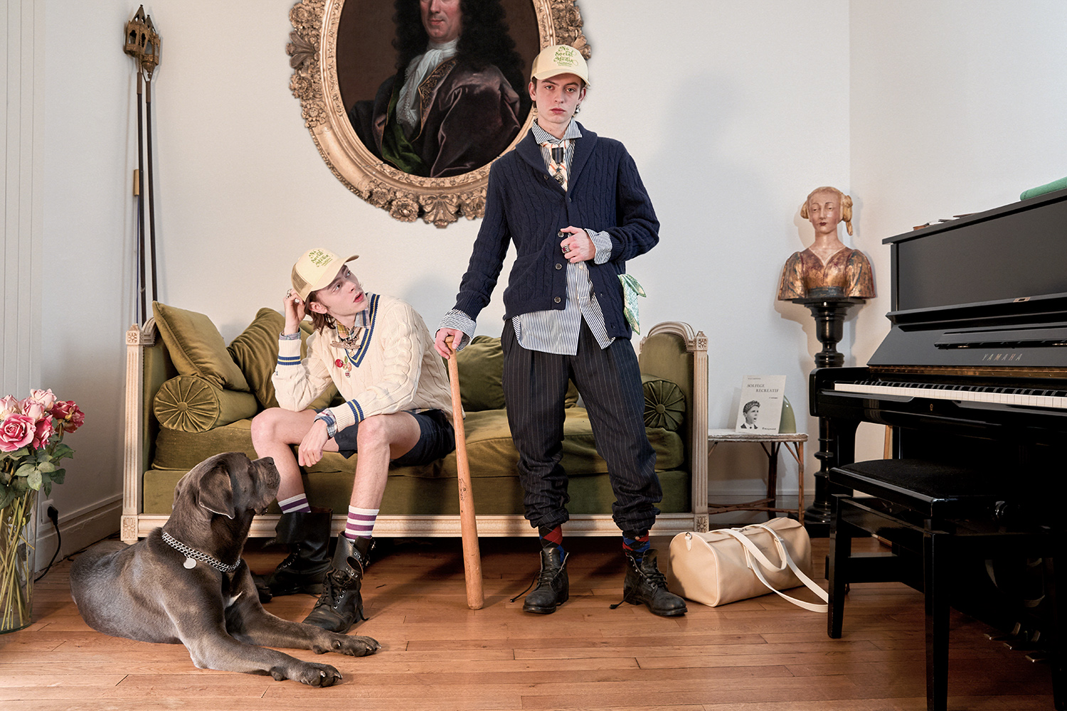 Total look Ralph Lauren, Socks Adidas & Burlington. Bag Arthur Pons, Scarf Amicalement Soie luxury ready to wear for men by photographer Daniel Bésikian, art direction Alexandra Mas Ivancenco, Ralph Lauren, Socks Adidas & Burlington. Bag Arthur Pons, Scarf Amicalement Soie