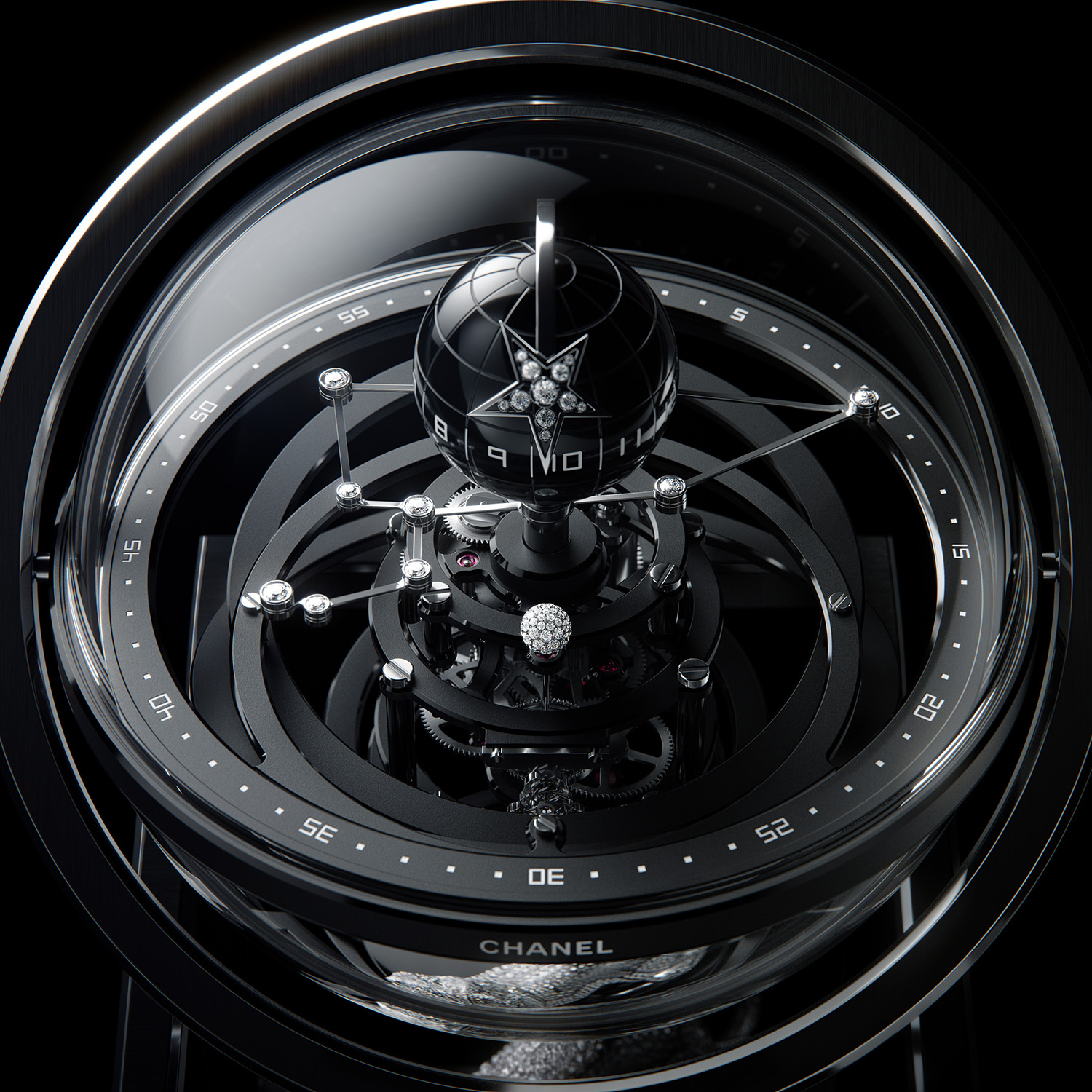 Diamonds Astroclock Studio de Création Horlogerie de CHANEL, LE LION DE MADEMOISELLE collection, high jewellery, high Horlogerie, the edge mag, Alexandra Ivancenco Mas
