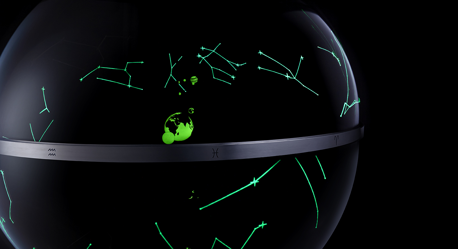Jupiterium Panerai unveiled Jupiterium, planetarium clock, 75 cm in width, 86 cm in height, and weighing approximately 110 kg, manually wound mechanism with a perpetual calendar