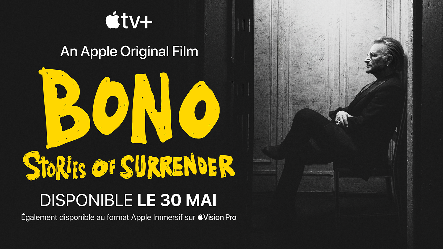 Songs of Surrender the Apple TV 16x9 poster , Stories of Surrender<br />
Presented by Bono
Produced by Brad Pitt and Apple TV+<br />
the Edge mag