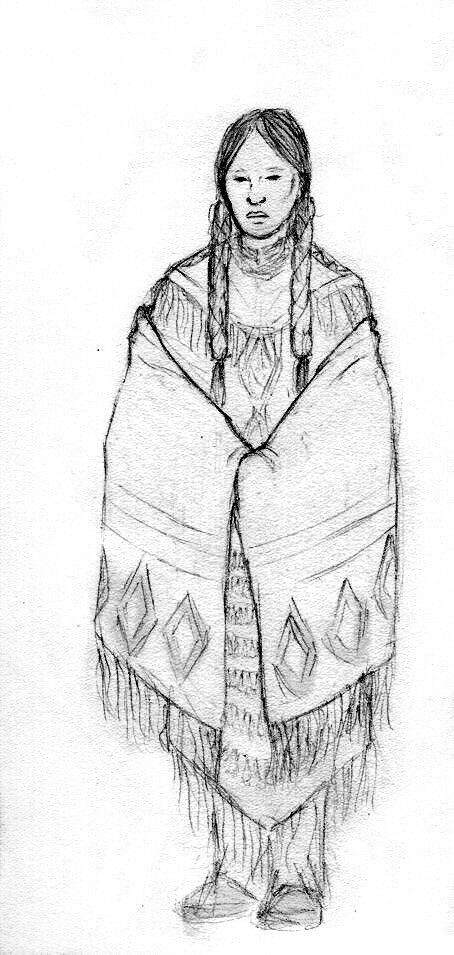 Drawing of an Innu Woman Drawing of an Innu Woman