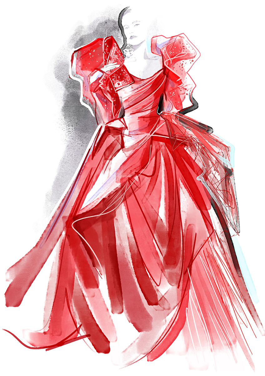 Buhlschaft (mistress) 3_Vivienne Westwood sketch for final costume