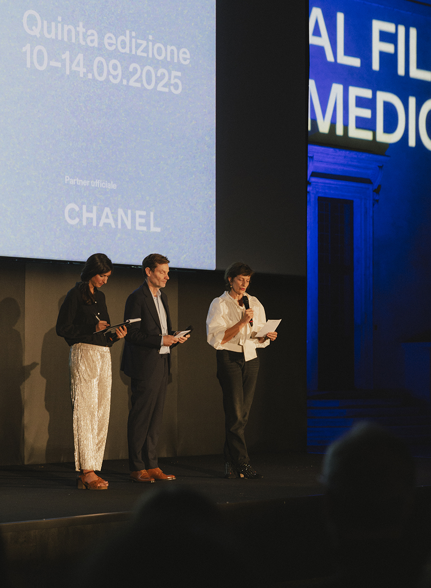 Sam Stourdzé, the Director of the French Academy in Rome and Elsa Heismann at the Villa Medici Film Festival- 2025-the edge mag