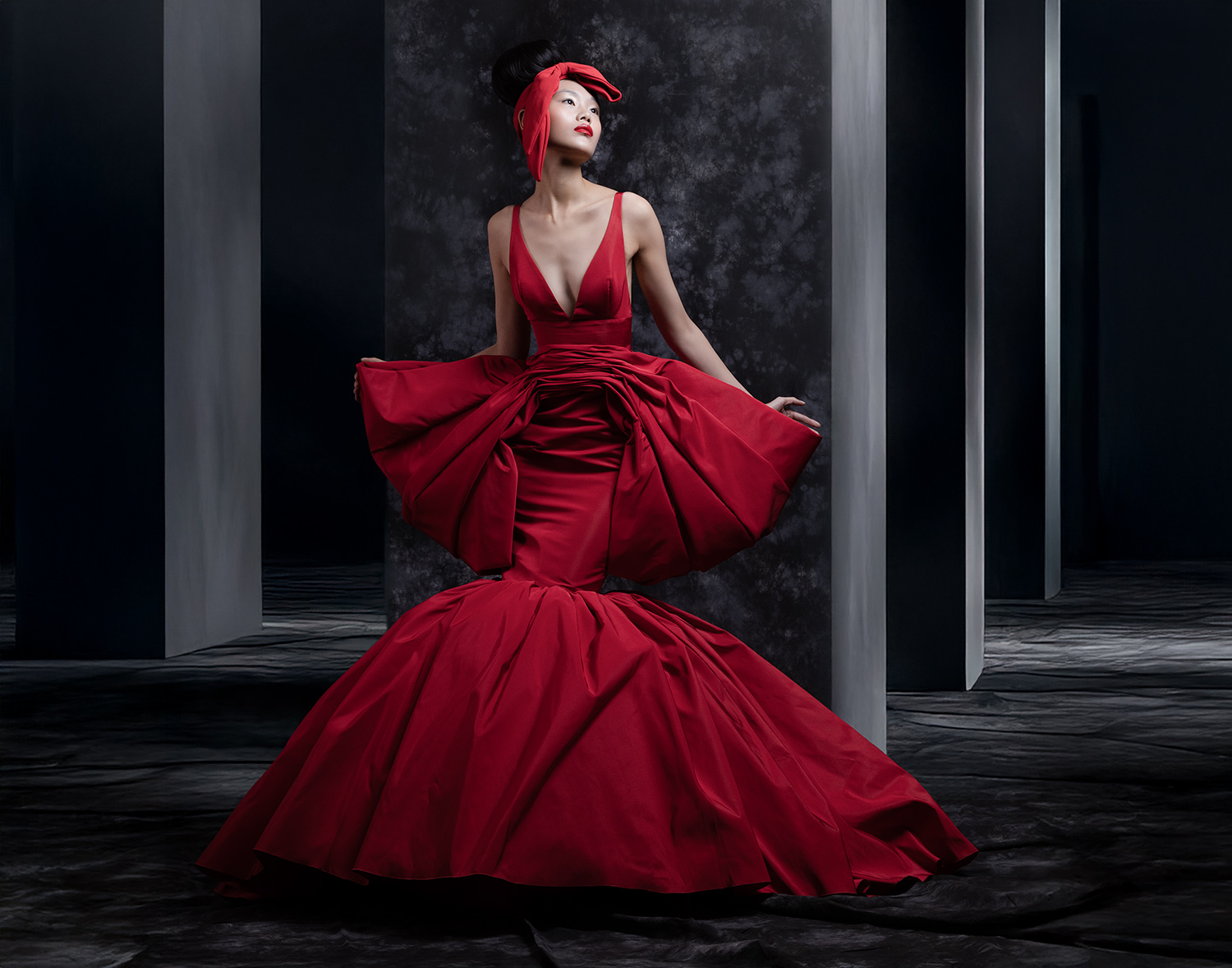 Giambattista Valli ©marco tassini the edge mag, haute couture, featuring ShiYi Wang Beans @w360paris, beauty Anne Arnold, hair Jerome Guezou
