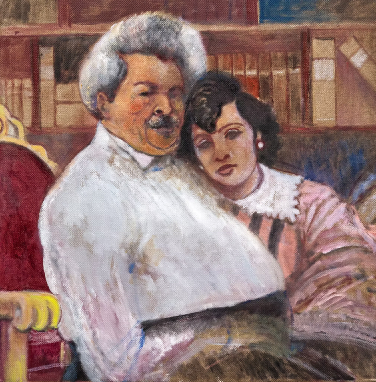 Alexandre Dumas and his wife painted by James Litaker