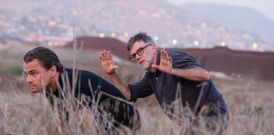 Paul Thomas Anderson and Leonardo DiCaprio on the set of A Battle after Another.