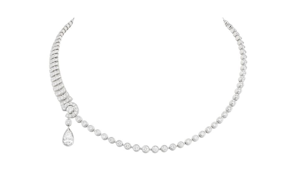 N°5 Drop White Gold necklace in 18K white gold, diamonds. CHANEL High Jewelry